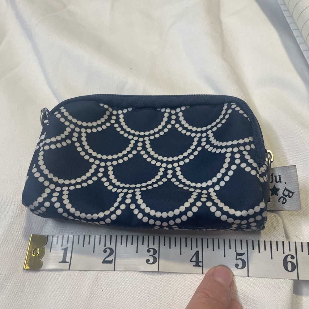 JU-JU-BE Blue Patterned Women's small pouch. Perfect to complete your set! NWOT